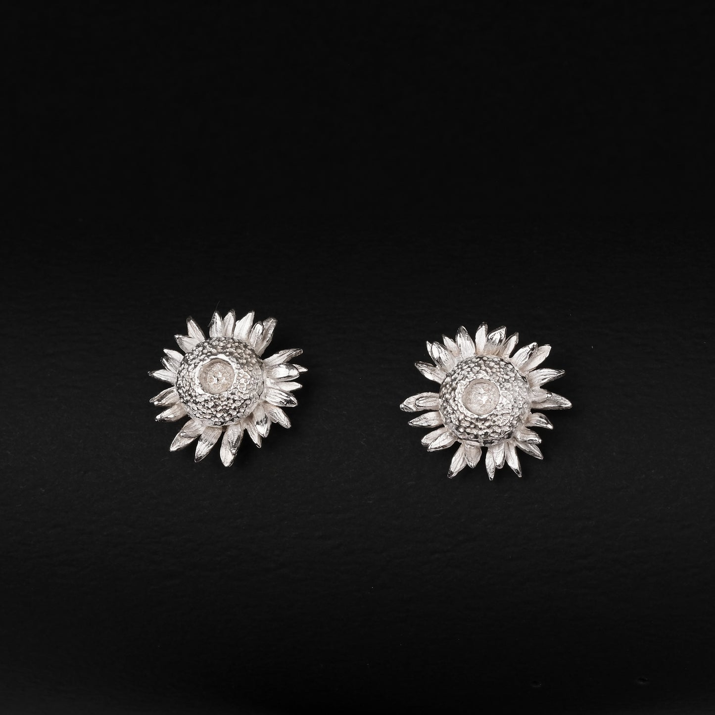 言成金工坊｜ Helianthus Earring 向日葵耳環