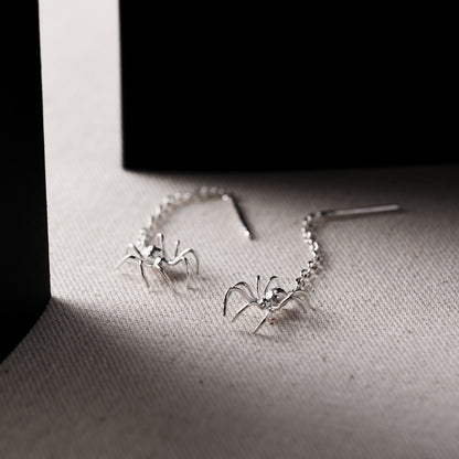 言成金工坊｜ Spider Earring 蜘蛛耳線 Thread