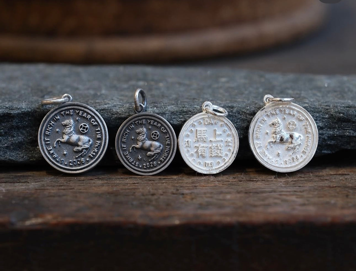 言成金工坊設計｜2026馬年純銀幣吊墜 Year of the Horse Silver Coin